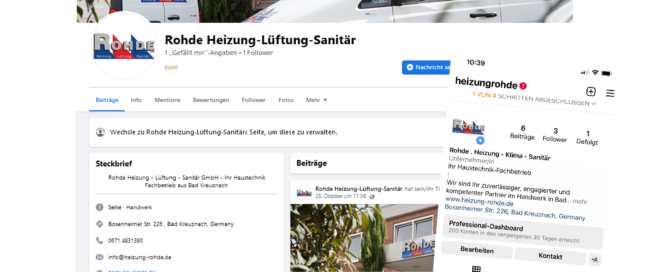 Wir sind jetzt auch bei Instagram und Facebook am Start.