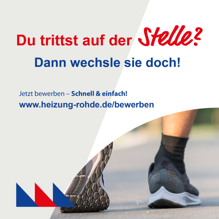 Du trittst auf der Stelle? Dann wechsle sie doch!